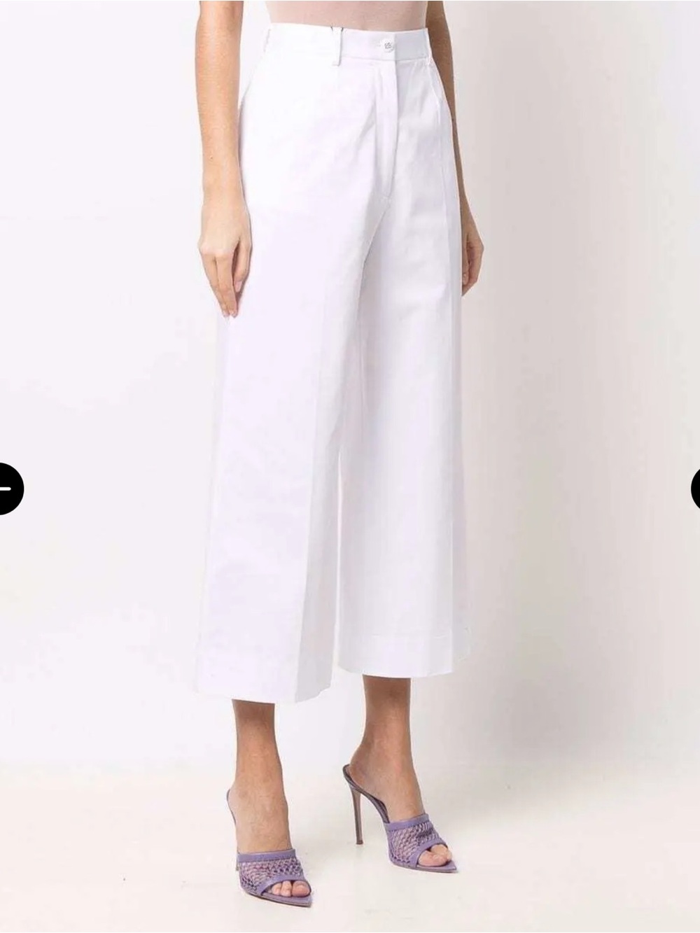 Dolce & Gabbana D&G size 48 L gabardine culottes wide leg cropped pants ss22
